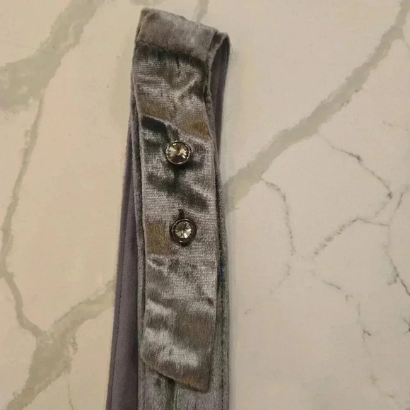 NWT Anthropologie x Maeve Crushed Velvet Wide Leg Jumpsuit Purple Size Small - Picture 5 of 9